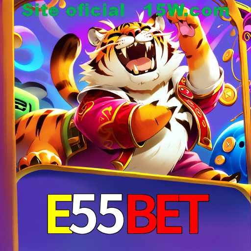 Imagem promocional da E55Bet mostrando a plataforma e suas vantagens
